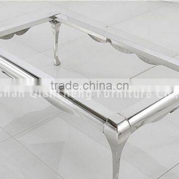 Simple Marble Coffee Table With 4 Stainless Steel Legs photo-5