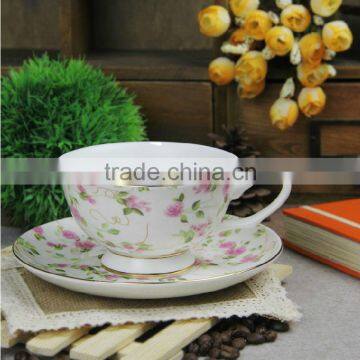 Europe style coffee tea porcelain ceramic cups saucers