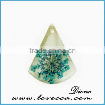 Unique Resin Crafts Real Pressed Flowers Necklace Pendant for Womens photo-5