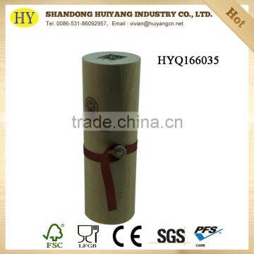 Cylinder flexible wood veneer gift box wholesale