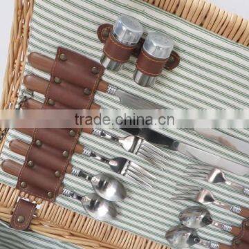 Custom Willow Picnic Basket With Shoulder Strap photo-3