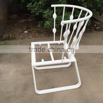 White Metal Patio Chair Frame, Patio Furniture photo-3