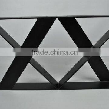 Top Sales Furniture Black Powder Coated ZX Flat Steel Metal Bench Leg photo-2