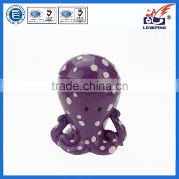 Ocean Series Ceramic Octopus Cookie Jar With Lid,multicolor photo-2