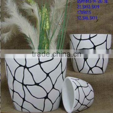 wholesale white color ceramic flower pots