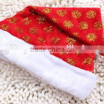 China Copper Coin Fireworks Pattern Polyester Xmas Cap Fabric Funny Christmas Hats for Newborn Toddler Photography Prop photo-2