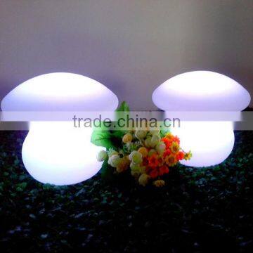 LED big/small white plastic decoration light in mushroom shape for bar/beach/ gardon