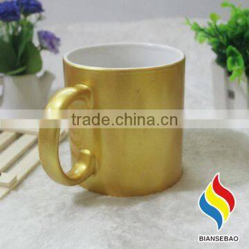 Electroplating Gold Ceramic Coffee Mugs photo-3