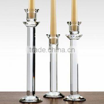 crystal pillar candle holders