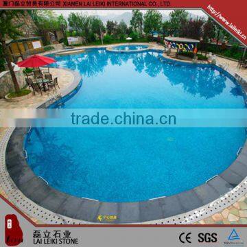 Granite grey swimming pool edge for indoor