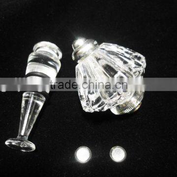 Clear Acrylic Wine Bottle Stopper With LED 7colors Lighting for Sale photo-4