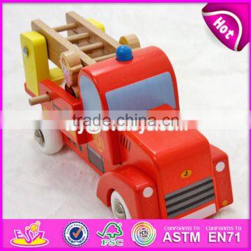 2017 New Design Children Wooden Fire Truck Toys W04A289 photo-2