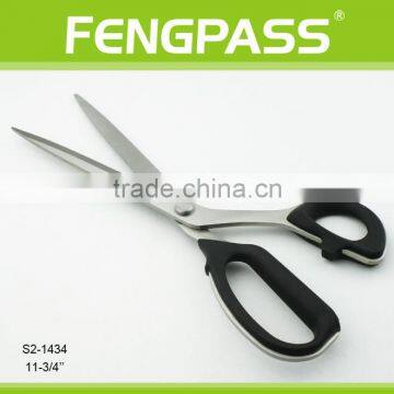 S2-1434 6" Full Stainless Steel With Plastic Handle and 2CR13 Stainless Steel Cutting Paper Office Scissors photo-2