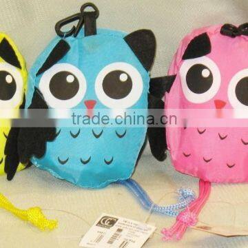 New Design Owl Nylon Eco Shopping Bag Assorted Color Shopping Tote Bags Cute Owl Handbags photo-2