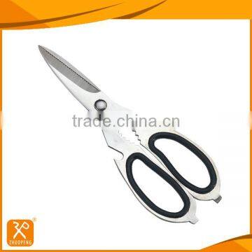 7-3/4'' meat cutting tool whole stainless steel scissors with rubber circle handle