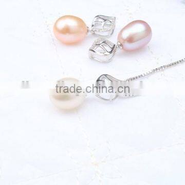 925 Silver Pearl Pendant and Earring photo-2