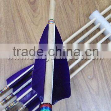 7.5mm~9mm Hunting Use Rainbow Type Cedar Purple Fletched Arrows For Archers photo-4