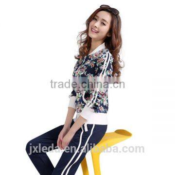 2016New Wholesale Printed Women Sports Hoodies Suit photo-3