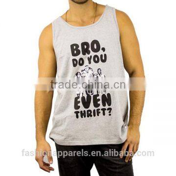 Men's 100%polyester Dry-fit Fitness Gym Vest Factory OEM photo-2