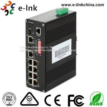 Hardened Managed 8-port 10/100Base-TX (PoE) + 2-port 10/100/1000Base-TX/SFP+1 Console Combo Ethernet Switch photo-3