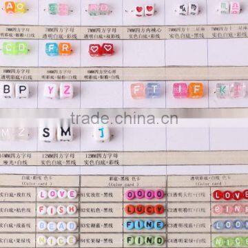 Colorful Transparent Plastic Letter Beads Custom Candy Plasic Letter Charm Beads for Children Bracelets Jewelry 2017 photo-5