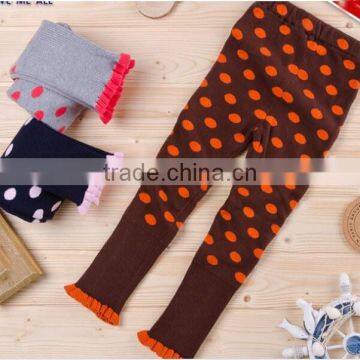 best-selling ruffle polka dots jacquard knitted legging pantyhose