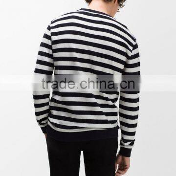 High Quality 100% Cotton New Design Stripe Oversized Sweatshirts photo-2
