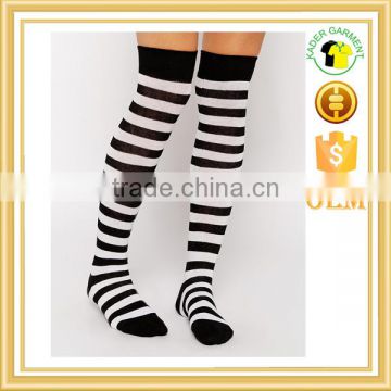 wholesale women warm stripe over the knee socks