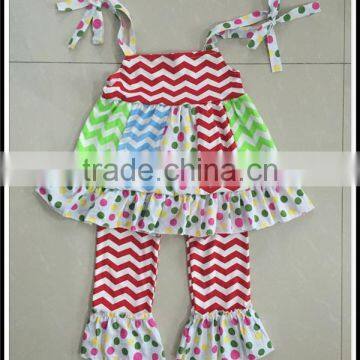 2016 Easter Outfits Girls Polka Dots Color Eggs Straps Dress Set Cute Easter Clothing Toddler Girl Outfits Hot Sale Spring Sets photo-3