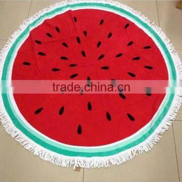 Gigantic Watermelon Round Beach Towel Throw Yoga Mat Pool Home Blanket