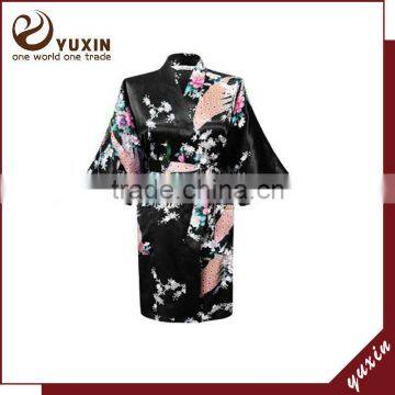 Satin wedding robes silk bridal party bathrobes robe de soiree RS1-0020