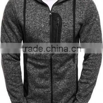 Men's zipper-up luxury wholesale Hoodies with patch