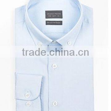 Light blue poplin latest design mens casual dress shirts