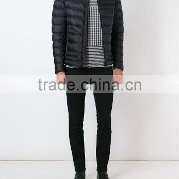 Wholesale High Quality Plain Dyed Dark Blue Down Feather Cotton Padded Coats Couples Winter Coats photo-2