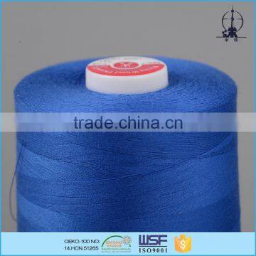 Low Shrinkage 12s/3 high tenacity polyester thread for jeans
