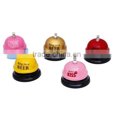 Ring for beer/kiss /hug/beer toy stainless table call bells