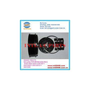 DENSO 7SEU17C Auto AC Compressor clutch 6pk pulley FOR MB Mercedes Benz W163 W203 S203 C209 W211 0001230011 00012301211 00012305