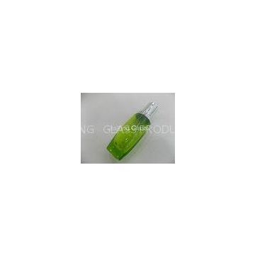 40ml Square Green Glass Dropper Bottles With Plastic Cap