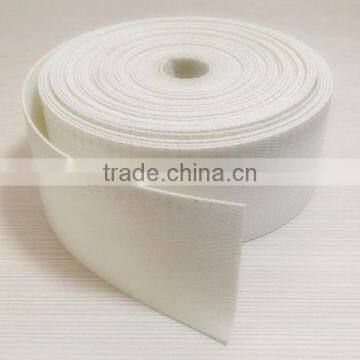 white polyester webbing belt