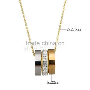 Necklaces Women 2017 Rhinestone Stainless Steel Necklace Wedding Jewelry Set photo-3
