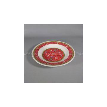 Chinese Style Melamine Round Soup Dish Deep Plate