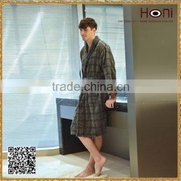 100% Cotton Printed Bathrobe, Men Cheap Bathrobe