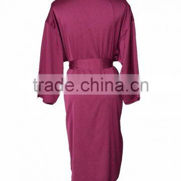 Femme Spandex Satin Chiffon Bath Robe photo-4