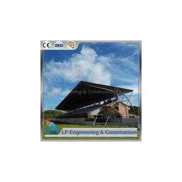 Light Weight space frame roofing system for bleachers