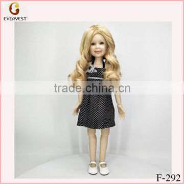 About 18 inch Elegant design bjd Girl dolls with blonde curly wig