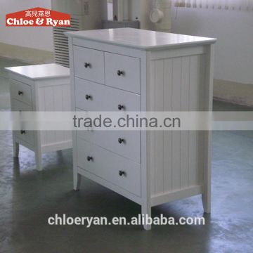 Modern White Cabinet Wooden Multi Drawer Chest