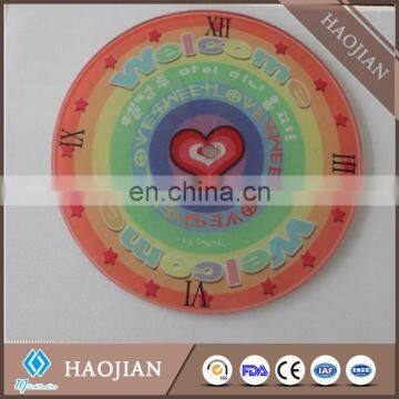 Sublimation Round Shape Blank Smooth Surface Tempered Glass Clock Face photo-2