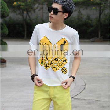 2017 Peijiaxin Casual New Design Guidepost Men Printed Fashion T Shirt