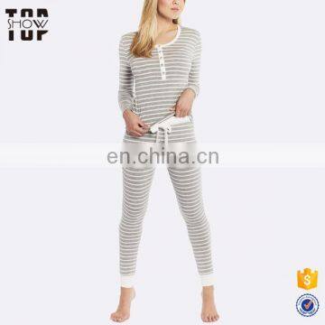 China manufacturer elasticised waistband women custom pajama set