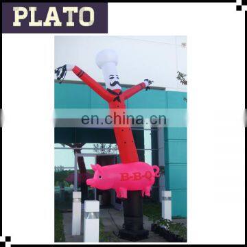 Attractive inflatable air puppet for BBQ restaurant opening advertising